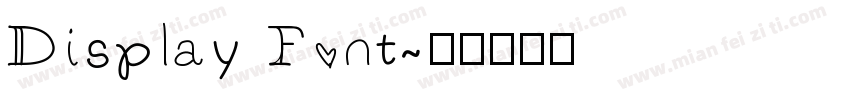 Display Font字体转换
